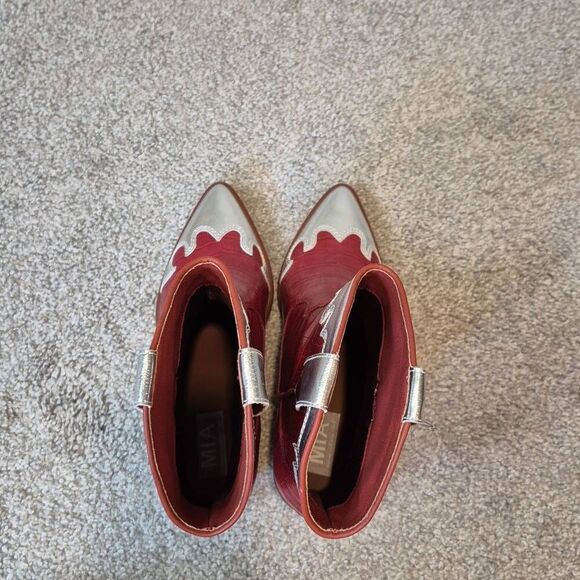 MIA Women's KAINE RED SILVER Western Boots Size 6 - Picture 5 of 7